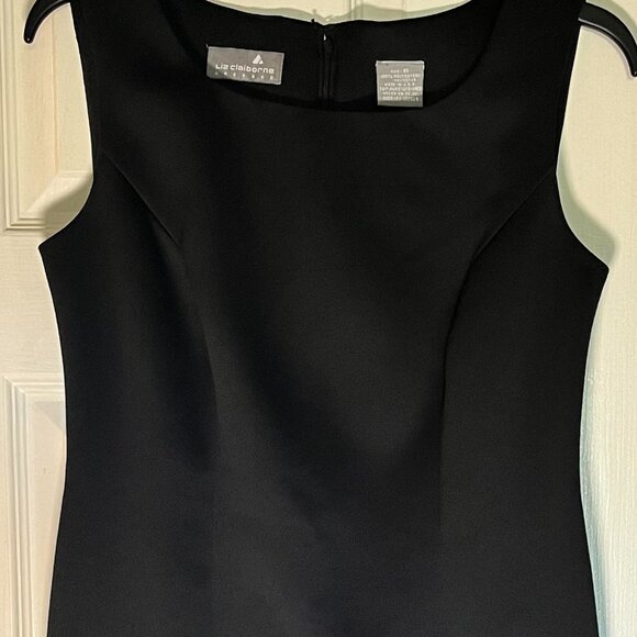 Liz Claiborne Classic Elegant Day To Night Black Sheath Dress Size 6 - Picture 1 of 2